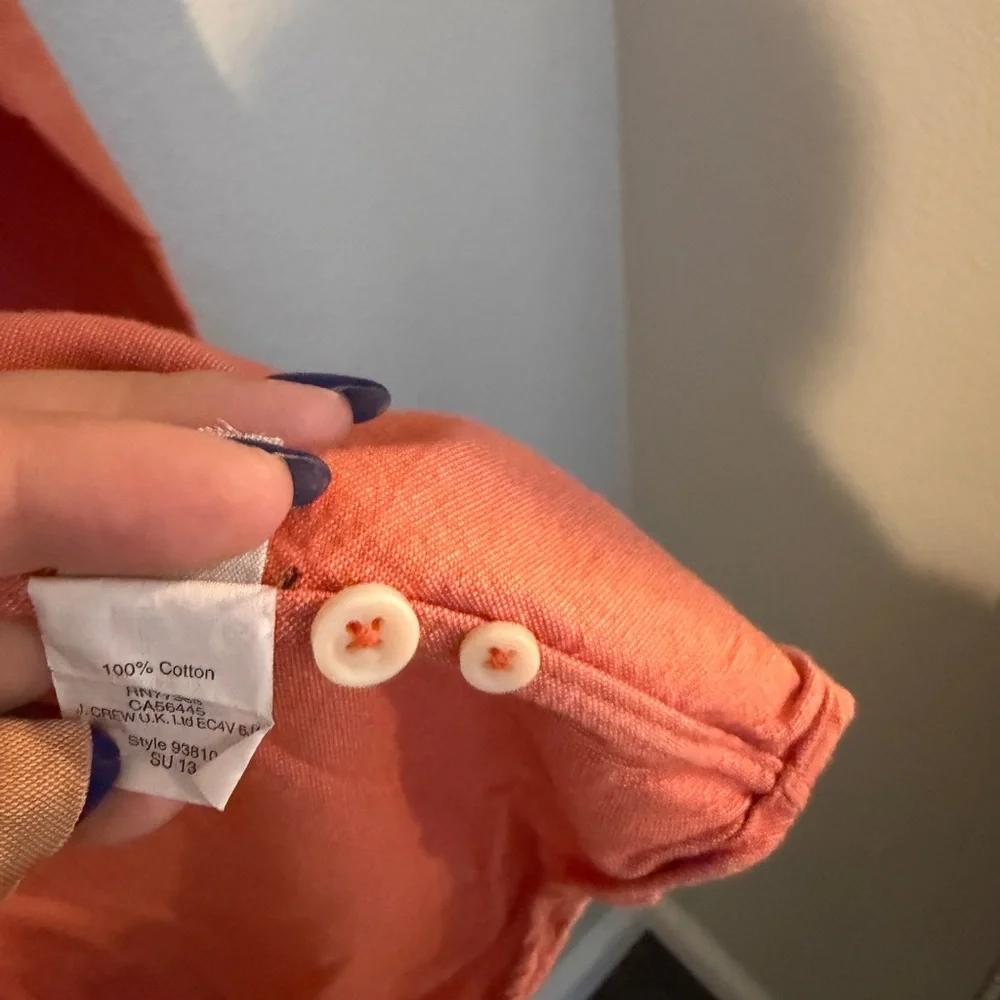 J. Crew Men's Vibrant Orange Casual Shirt